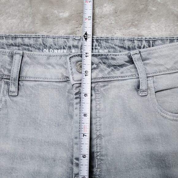 Old Navy Vintage Slim Gray High Rise Straight Leg Jeans Womens Size 6 NWT - Picture 7 of 16
